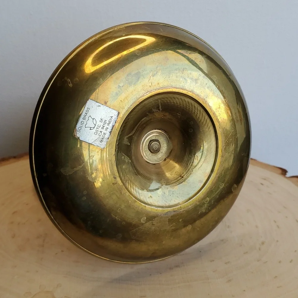 Vintage Solid Brass Chambers Maid Candleholder